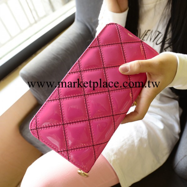 新款韓版女包PU潮包繡線菱格錢包時尚休閒手拿包長款女士錢夾批發工廠,批發,進口,代購