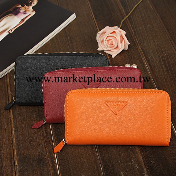 正品2014新款 歐美真皮長款錢包女士拉鏈皮夾牛皮女式手拿包816A工廠,批發,進口,代購