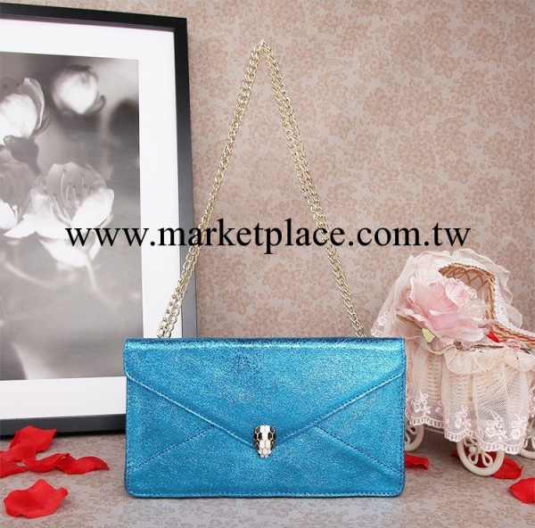 新款 爆裂紋歐美金屬色蛇頭手拿包信封包單肩斜挎女包兩用 女包工廠,批發,進口,代購