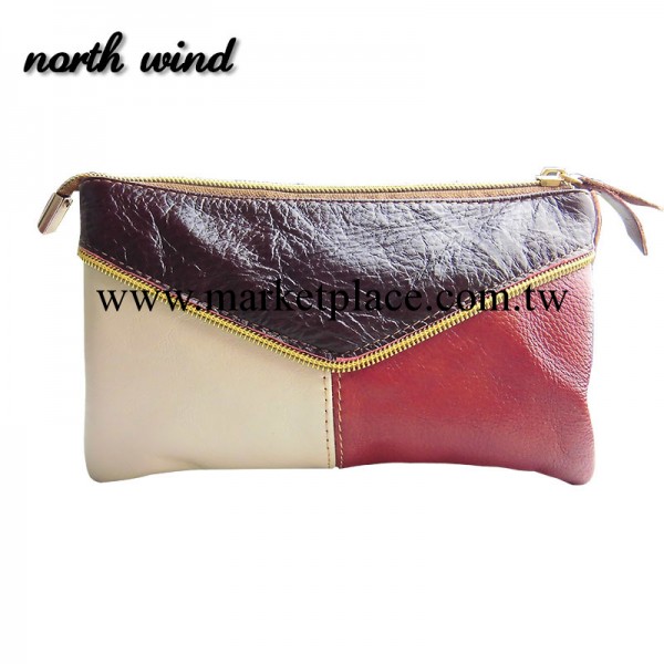 歐美風尚牛皮手拿包 不規格圖案中性拉鏈廠傢低價銷售包包工廠,批發,進口,代購