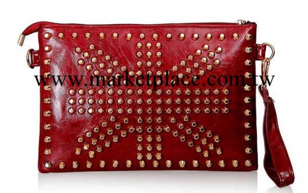 2014新款包郵潮流韓版時尚信封包朋克女包米字手拿包批發工廠,批發,進口,代購