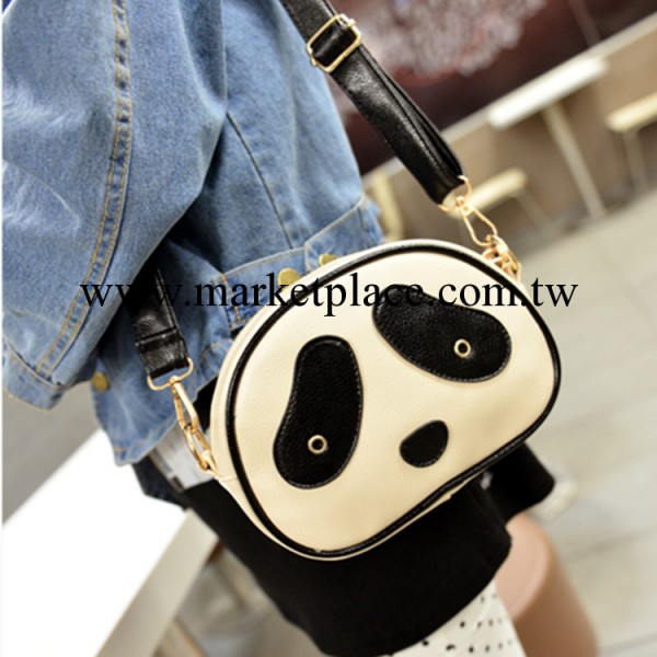 女包批發2014新款韓版潮女斜跨小包時尚熊貓單肩包休閒化妝手拿包工廠,批發,進口,代購