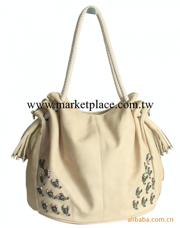 批發蠍子歐美handbags女包單肩斜挎兩用流蘇休閒鉚釘包  時尚編織工廠,批發,進口,代購