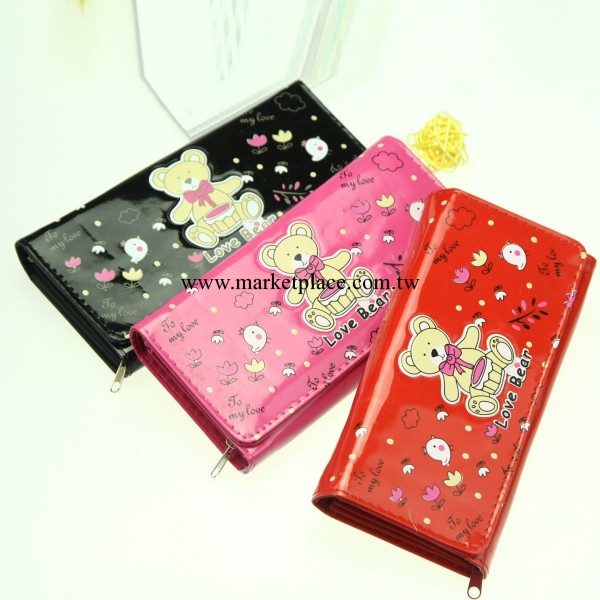 卡通小熊糖果色 長款女手拿包零錢包 錢包女工廠,批發,進口,代購