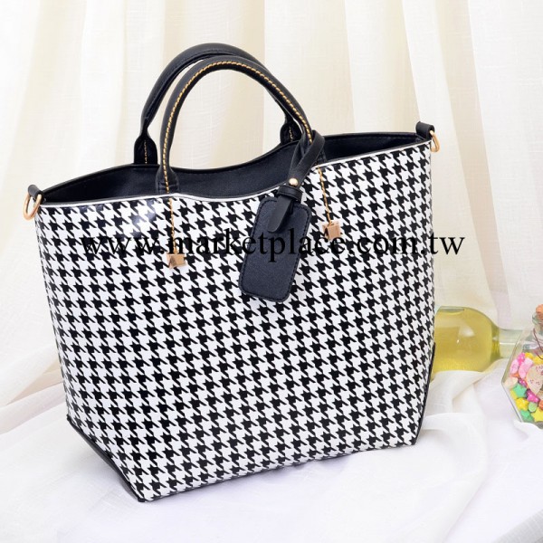 2013秋冬新品新款女包千鳥紋氣質手提包斜挎包兩用包包MT工廠,批發,進口,代購