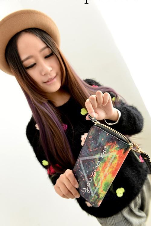 2014新款韓版潮女星空原宿風手拿包錢包歐美復古明星款女包批發工廠,批發,進口,代購