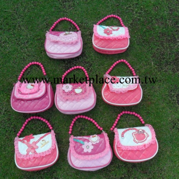 供應hello kitty 珠子手提挎兩用PU小挎包 韓版兒童手拿包批發工廠,批發,進口,代購