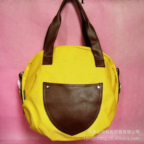 休閒韓版帆佈女包|2014新款流行配皮女包|單肩斜跨兩用包工廠,批發,進口,代購
