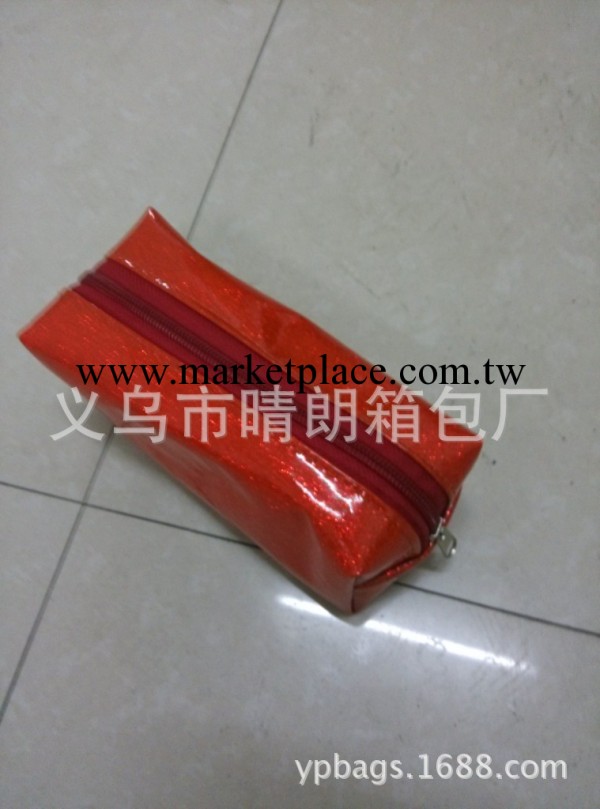 浙江義烏定做亮片 防水耐磨方形立體手拿包 拉鏈洗漱包工廠,批發,進口,代購
