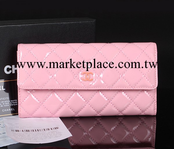 新款真皮新款漆皮女士多功能錢包高檔手拿包一手貨源  T009 粉色工廠,批發,進口,代購