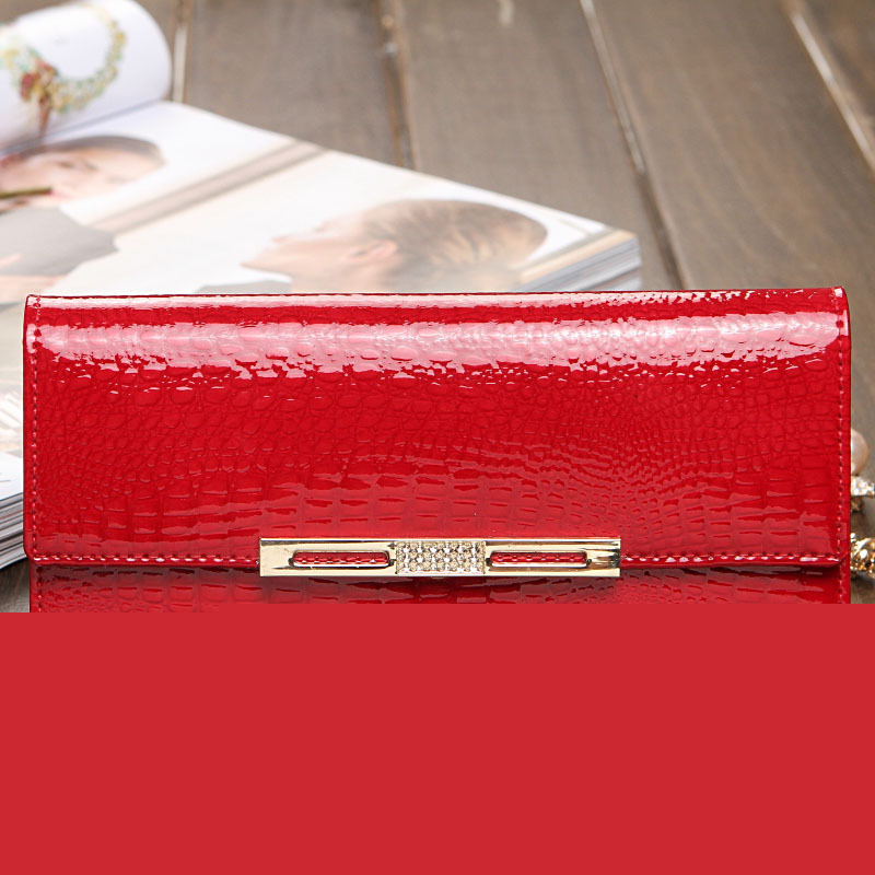 廠傢直供錢包女長款鱷魚紋牛皮手拿包歐美大容量長款卡片包8p6A工廠,批發,進口,代購