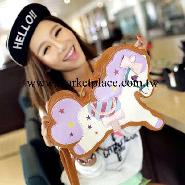 原宿日本夢幻小馬萌系可愛木馬包小馬包潮單肩包斜跨手拿女包批發工廠,批發,進口,代購