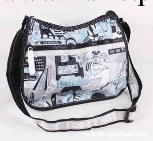 力士保 Lesportsac 中號單肩斜跨兩用包 7520 藍色地鐵工廠,批發,進口,代購