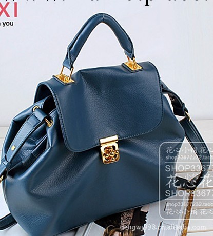 2014新款歐美明星新款花朵鎖頭手提斜挎兩用女包包工廠,批發,進口,代購