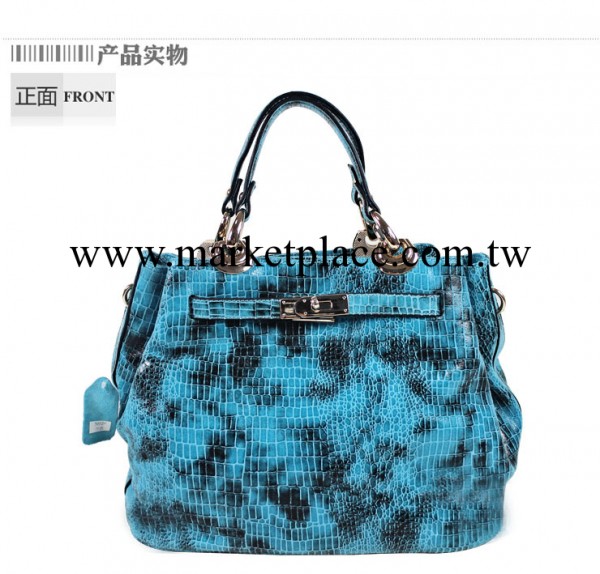 廠傢供應蟒蛇紋牛皮女包 歐美風格女包 真皮手提斜挎兩用包工廠,批發,進口,代購