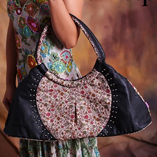 雲南民族風復古碎花手提包 單肩包兩用包  女包批發工廠,批發,進口,代購