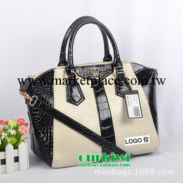 2014新款GUE$$漆皮餃子定型女包SS拼色手提斜挎兩用女包包工廠,批發,進口,代購