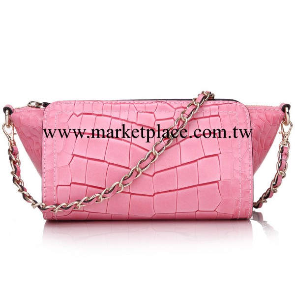 2014真皮女包 鱷魚紋時尚潮流單肩女包 斜挎鏈條包手拿包女士包工廠,批發,進口,代購