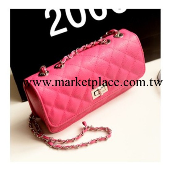 新款時尚潮品牌春季女包韓國菱格紋鏈條迷你手拿小包pu單肩斜挎包工廠,批發,進口,代購