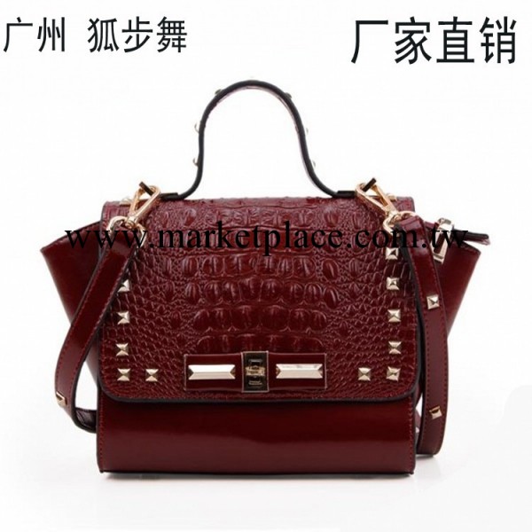 2014新品時尚真皮女包鉚釘牛皮包包歐美風范鉚釘包包手提單肩斜跨工廠,批發,進口,代購