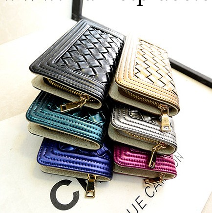 2014新款時尚大氣女錢包 手工編織經典格紋手拿包工廠,批發,進口,代購