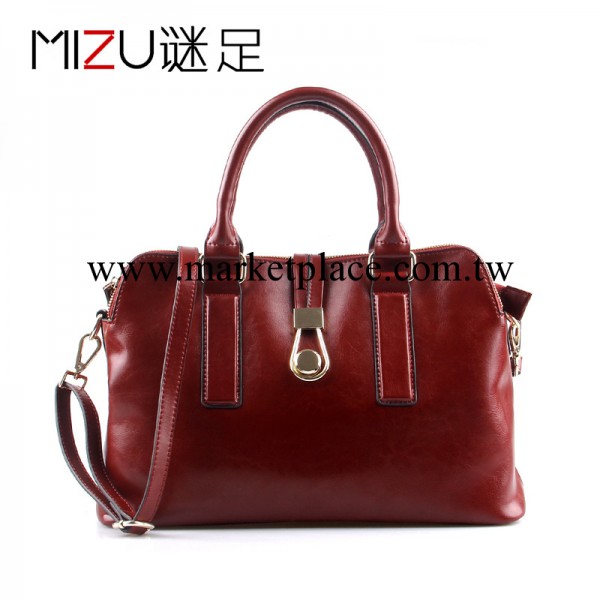 謎足 簡約全牛皮女包 2013春季新款 歐美復古包包 斜挎 手提兩用工廠,批發,進口,代購