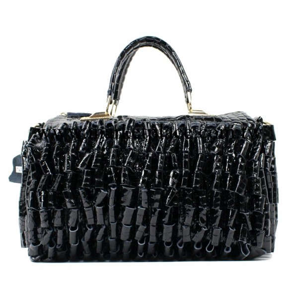 真皮女包廠傢 庫存清貨 漆皮拼接 手提斜挎兩用休閒包A108工廠,批發,進口,代購