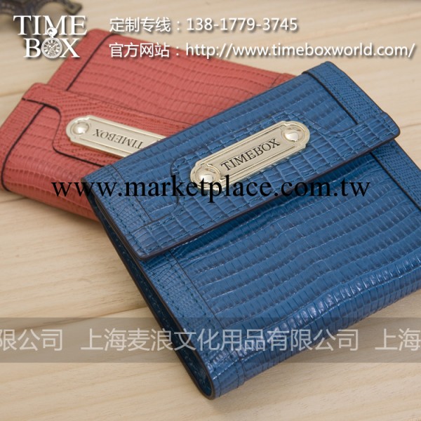 TIMEBOX進口牛皮短款女士錢包多卡位牛皮皮夾商務 牛皮三折手拿包工廠,批發,進口,代購