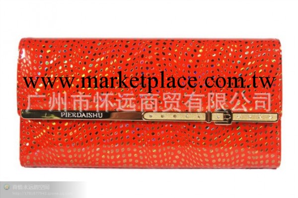 2013新款歐美皮爾袋鼠 大牌女式真皮金屬橫條高檔牛皮錢包手拿包工廠,批發,進口,代購