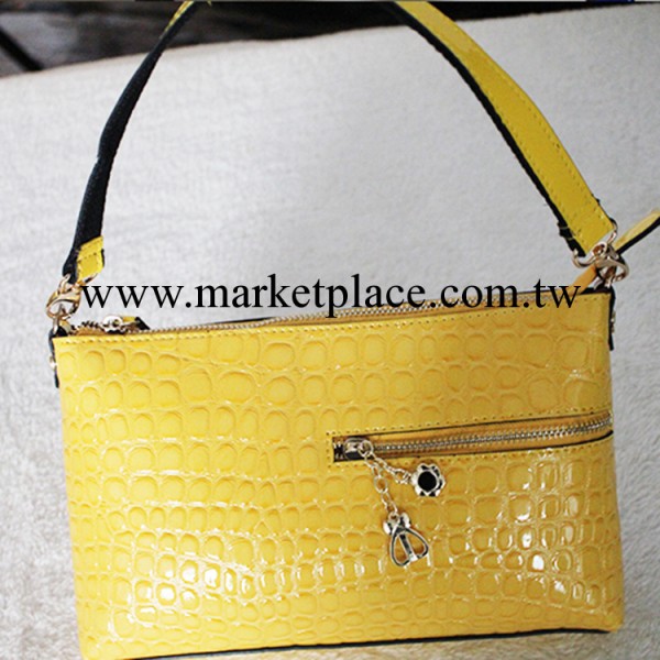 2014新款女包潮流時尚真皮鱷魚紋單肩包兩用小包斜挎包一件代發工廠,批發,進口,代購