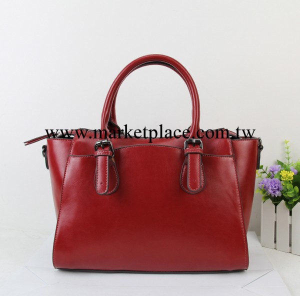 爆款 2014新品 時尚OL百搭糖果色油蠟皮手提單肩兩用皮真皮女包工廠,批發,進口,代購