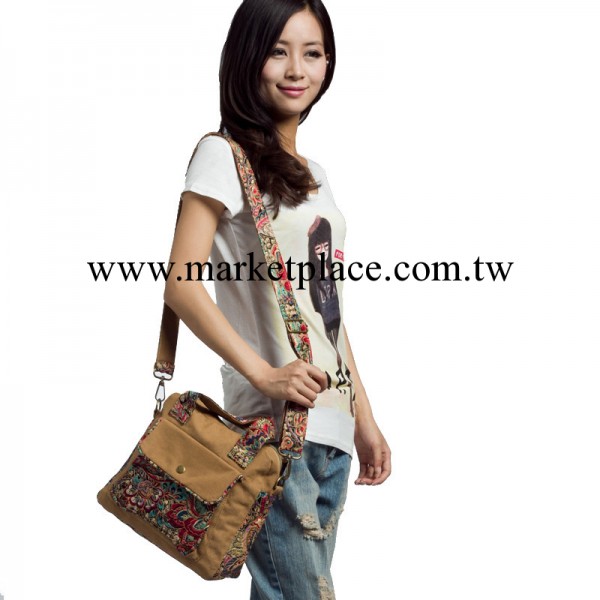 2014新款女包 帆佈包手提包 斜挎包兩用包包花佈復古包佈包 包郵工廠,批發,進口,代購