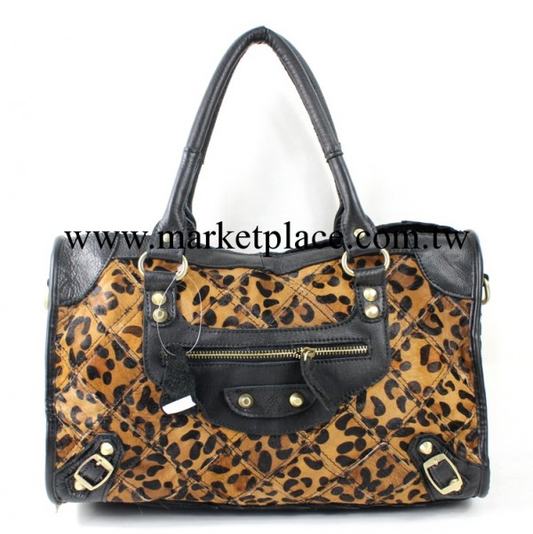 2014新款拼接羊皮女包 豹紋手提包 單肩包 兩用 特價真皮包工廠,批發,進口,代購