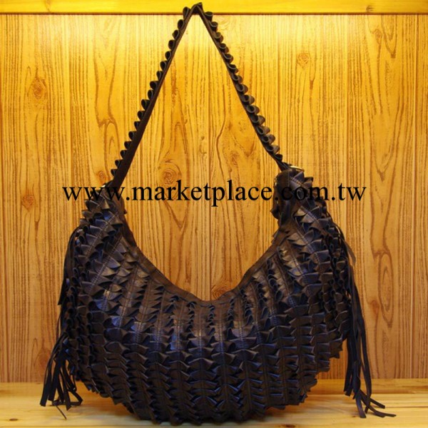 2014歐美時尚拼接進口小羊皮女士單肩斜跨真皮兩用女包大包工廠,批發,進口,代購