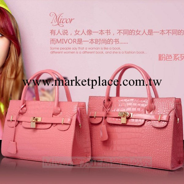 2013新款 時尚亮光 潮包 鱷魚紋 手提包 斜挎女包工廠,批發,進口,代購