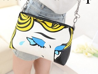 韓版新款女包美人圖包包印花單肩手提斜跨兩用包休閒女包包FC工廠,批發,進口,代購