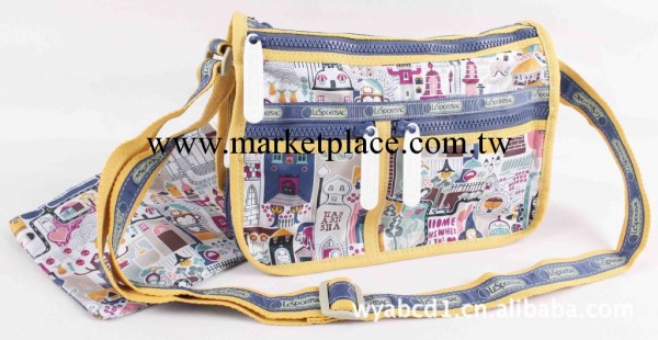 力士保 Lesportsac 單肩斜挎兩用包7507小號 黃色房子工廠,批發,進口,代購