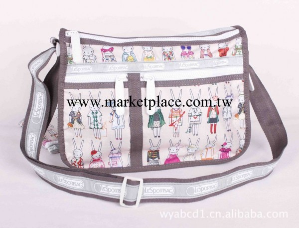 力士保 2012新款熱賣單肩斜挎兩用包 7507大號粉色兔子工廠,批發,進口,代購