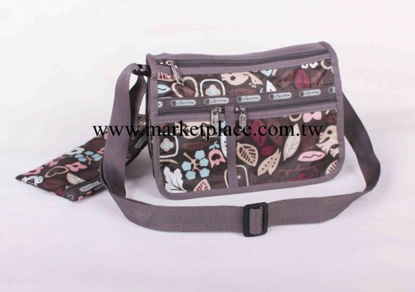 力士保 Lesportsac 單肩斜挎兩用包7507小號 咖啡色樹葉工廠,批發,進口,代購