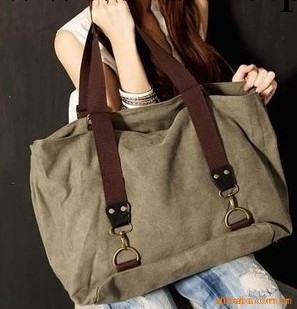 廣州歐美品牌女包PU包真皮包手提包帆佈單肩斜跨兩用包加工工廠,批發,進口,代購