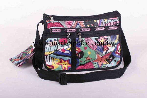 力士保 2012新款熱賣單肩斜挎兩用包 7507大號黑色五角星工廠,批發,進口,代購