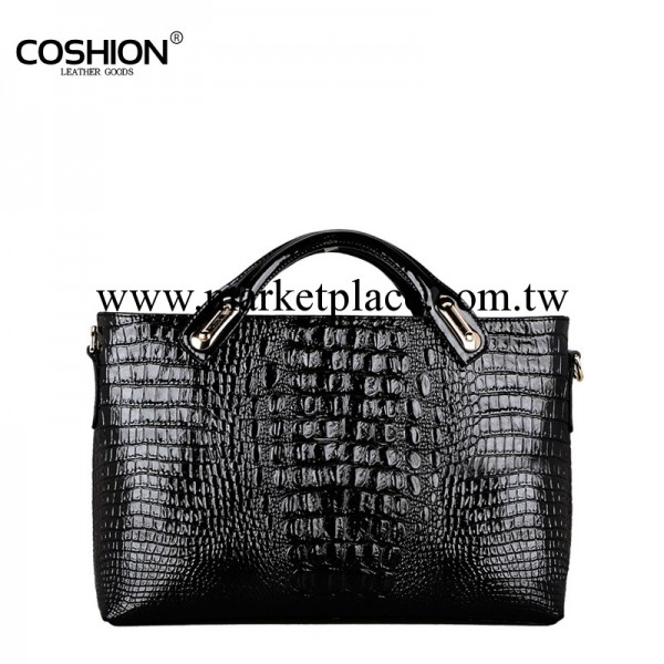 COSHION/可歆 高檔鱷魚紋牛皮女包商務手提包斜挎女包 8822工廠,批發,進口,代購