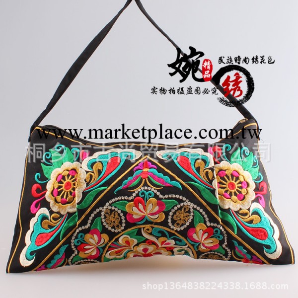 民族風包包 原創刺繡手拿包雙面繡花 女式復古斜挎包 單肩休閒包工廠,批發,進口,代購