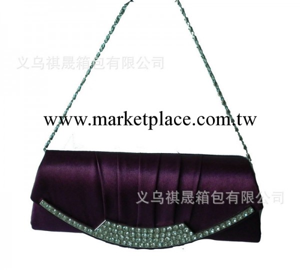 【祺晟】義烏廠傢供應新款晚宴包 高貴紫色鑲鉆淑女晚宴包工廠,批發,進口,代購