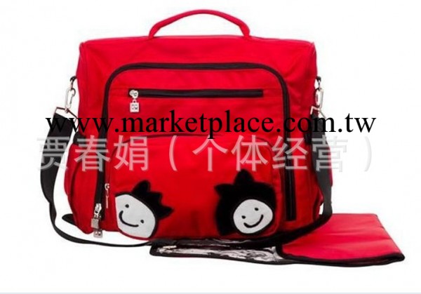 外貿批發阿路和如原單正品大紅色卡通雙肩斜跨兩用媽媽包工廠,批發,進口,代購