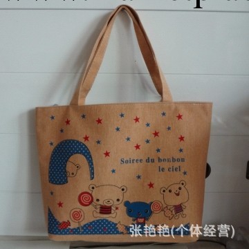 白溝貨源 新款時尚女手提包 三隻小熊休閒學生包 外貿帆佈包批發工廠,批發,進口,代購
