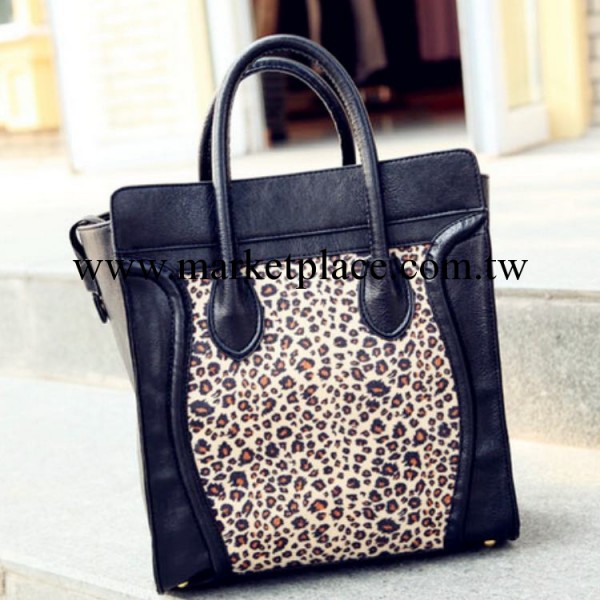 2013日韓街頭時尚休閒女式包包 新款豹紋黑色女手提包 一件代發批發・進口・工廠・代買・代購