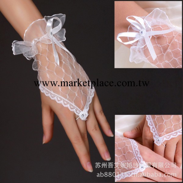 韓式新娘婚紗手套 婚紗禮服手套S16無指蕾絲手套短紗手襪手套批發工廠,批發,進口,代購