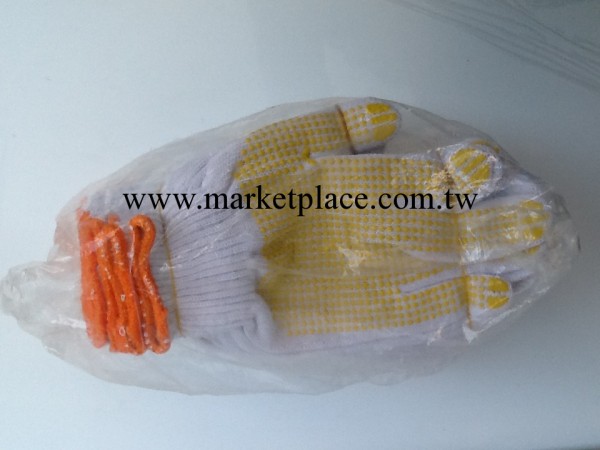 黃點塑紗手套 加厚勞保手套 防滑帶點帶膠紗手套工廠,批發,進口,代購