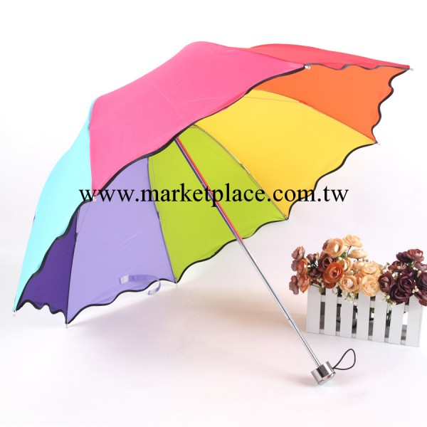 雨傘廠傢直銷◤創意防紫外線彩虹傘晴雨傘 個性色彩工廠,批發,進口,代購